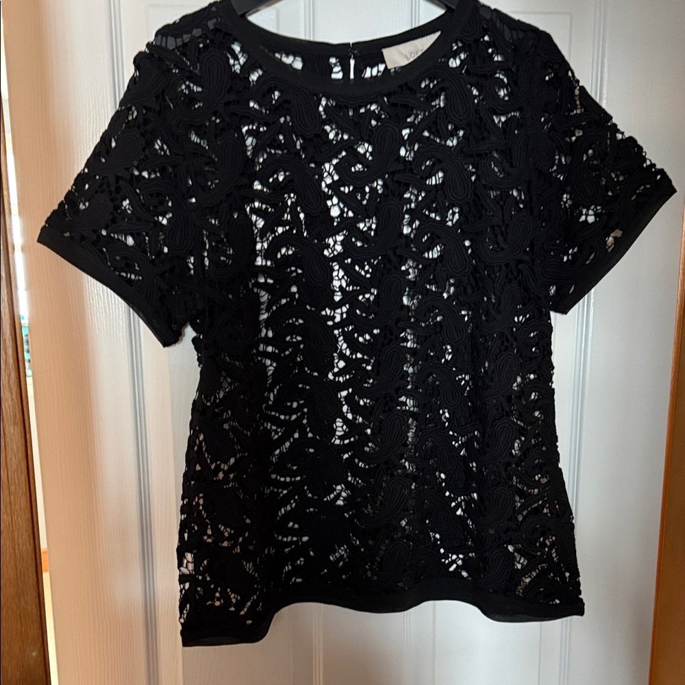 Elegant Black Lace Women's Top